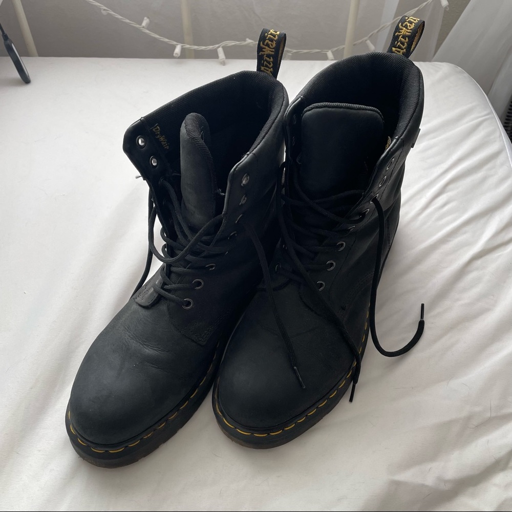 NEW UNBROKEN Dr. (Doc) Marten’s black waterproof lace up boots